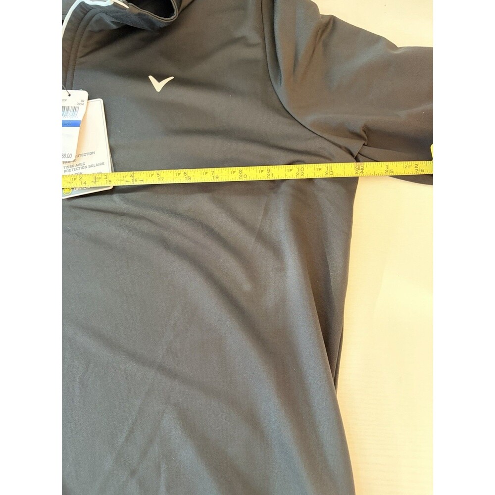 Callaway Men’s XL Quarter Zip Golf Pullover Black Opti-Dri Performance NWT - Picture 11 of 13